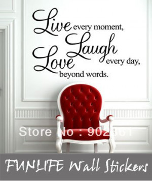 funlife]-Live Love Laugh vinyl Wall Quotes Lettering Saying Window ...
