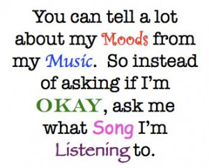Quote about music and moods.