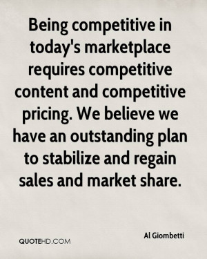 ... an outstanding plan to stabilize and regain sales and market share