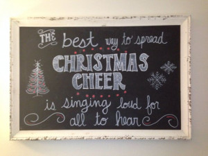 Christmas chalkboard elf quote