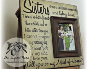 ... Maid Of Honor, Sister Gift, Best Friend Gift, Maid of Honor
