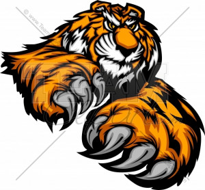 Tiger Paw Logo With Claws