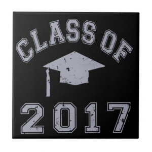 class_of_2017_graduation_grey_ceramic_tile ...
