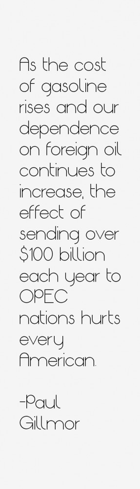 As the cost of gasoline rises and our dependence on foreign oil ...