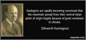 Geologists are rapidly becoming convinced that the mammals spread from ...