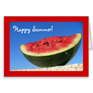 Summer Watermelon Greetings Stationery Note Card