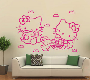 Hello Kitty Wall Decor Removable Wall Sticker Murals