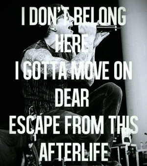 Avenged Sevenfold Afterlife lyrics quote
