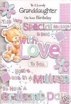 Happy Birthday to a special Granddaughter Quality Birthday Card