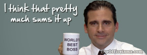Michael Scott World's Best Boss Facebook Cover Photo The Office