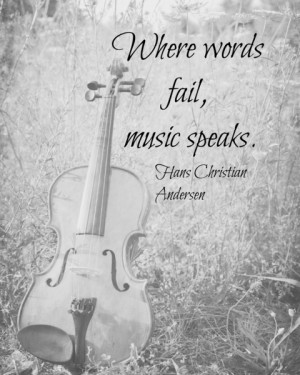 Where Words Fail Music Speaks Art Print