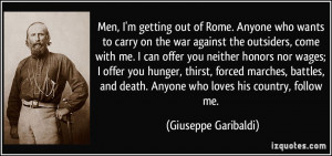 of Rome. Anyone who wants to carry on the war against the outsiders ...