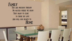 Family ties wall stencil