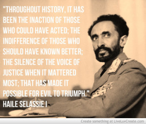 Haile Selassie I Quote