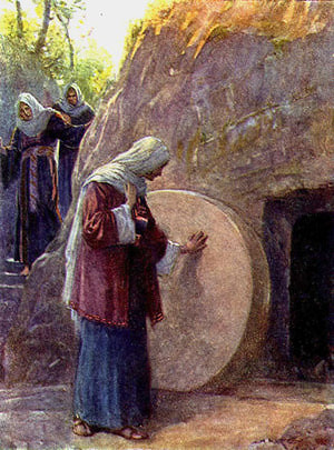 Mary Magdalene Vists Jesus' Empty Tomb - Source: Public Domain