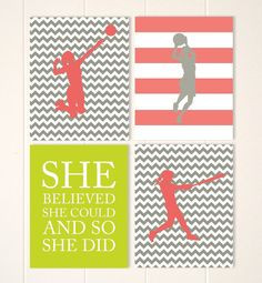 Inspirational Sports Quotes For Girls Volleyball Sports art for girls,