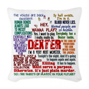 Best Dexter Quotes Woven Throw Pillow