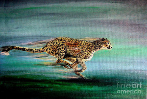 Cheetah Run Painting