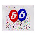 56th Birthday Throw Blanket