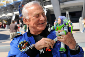 Buzz Aldrin and Buzz Lightyear