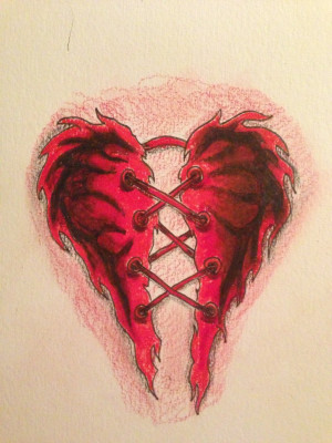 Broken heart tattoo by GCWShadow