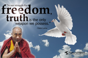 In our struggle for freedom, truth is the only weapon we possess ...