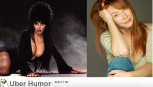 What Elvira Mistress of the Dark looks without the makeup.