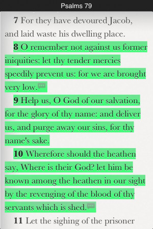 not against us former iniquities: let thy tender mercies speedily ...