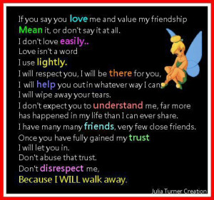 don t disrespect me because i will walk away