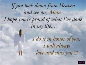 missing a mom in heaven