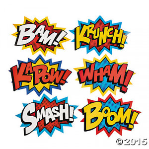 Jumbo Superhero Word Cutouts