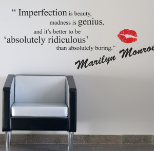 Details about MARILYN MONROE WALL STICKERS QUOTES ART DECALS W52