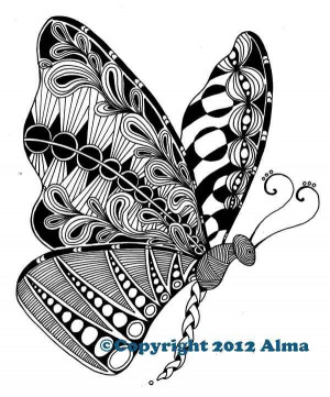 zentangle butterfly/ would be a good tat!