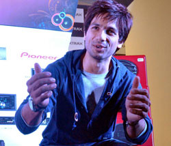 Indian Bollywood actor Shahid Kapoor poses during the launching of the ...