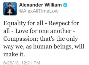 ALEX I LOVE YOU. Equality.