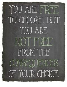 FREEBIE* Consequences Sign with Chalkboard Theme More