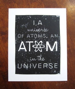 an atom in the universe.