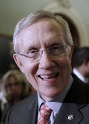 Senator Harry Reid, Senate Majority Leader....Dingy Harry, what a pig.