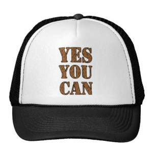 Yes You Can - Motivational Quote, Tiger Print Trucker Hat