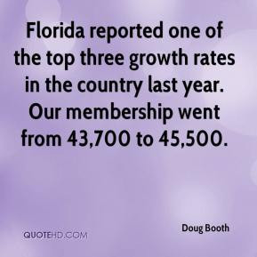 Florida reported one of the top three growth rates in the country last ...
