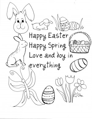 easter cards colouring pages (page 2)