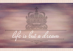 Love After Divorce - A Fairytale: Life is but a dream picture quote