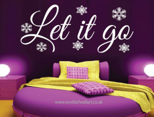 let it go wall sticker large quote decal big frozen disney movie