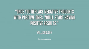 you replace negative thoughts with positive ones, you'll start having ...