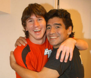 Messi y Maradona, sus mejores fotos juntos