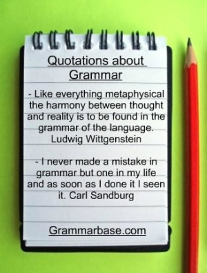Quotes about grammar