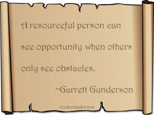 Garrett Gunderson Quote on Being Resourceful
