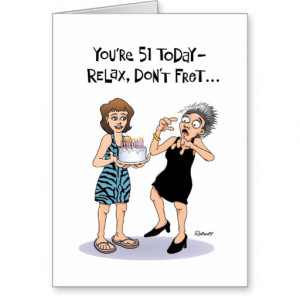 Funny 51st Birthday Card for Women