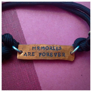 Memories are forever (the giver quote) hammered hand stamped Copper ...