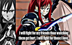 Fairy Tail Quotes Natsu Erza fight for them by